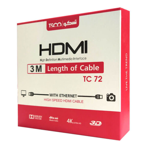 کابل TSCO HDMI TC-72 3D 3M فلت