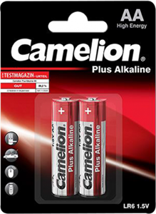 باتری قلمی دوتایی آلکالاین CAMELION PLUS AA LR6