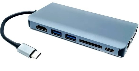 هاب Knet S9 USB3.0 SD HDMI/VGA JACK3.5 LAN TYPEC PD
