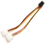 کابل تبدیل 6 پین نر به 2 تا برق IDE