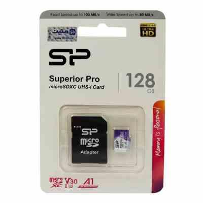 o0cqq0ls.jpg رم میکرو SILICON POWER SUPERIOR PRO A1 V30 U3 128GB 100MB/s