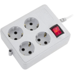 رابط 4 خانه ارتدار کلید دار پارت الکتریک کابل 5 متر