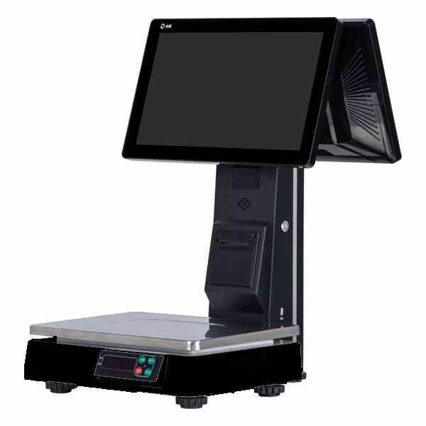 ترازو دیجیتال - پوز اسکیل نوین پرداز - رنگ مشکی - نقره ای نمایشگر دوم لمسی