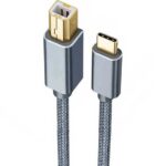 کابل پرینتر 2 متر به تایپ سی TR-MAX (کنفی کانکتور فلزی)