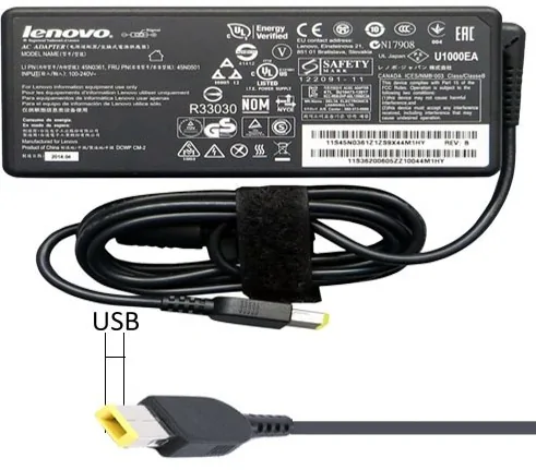 شارژر لپ تاپ LENOVO 20V 4.5A سوکت بزرگ